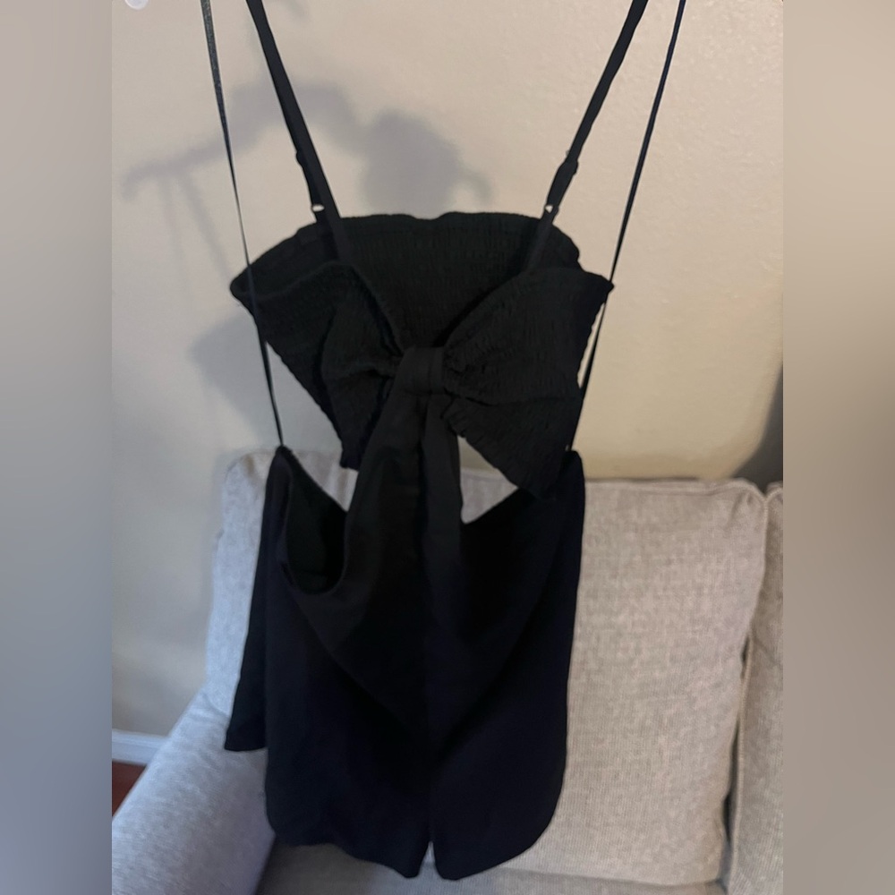 Elegant Black Bow romper